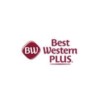 Best Western Plus logo in maroon and white, representing the hotel chain.