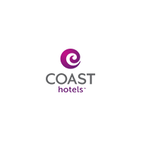 Coast Hotels logo with purple swirl emblem above text.