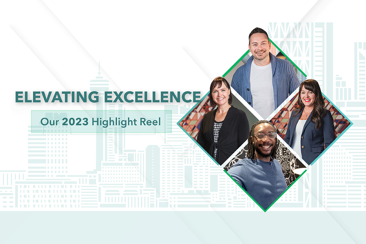 LodgeLink 2023 highlight reel graphic with portraits of team members and text “Elevating Excellence.”
