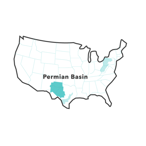 Permian Basin Map. 