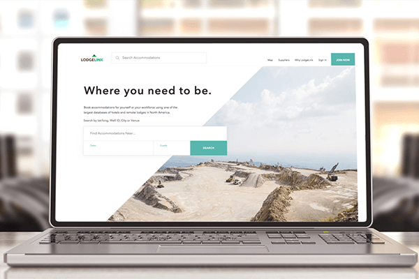 LodgeLink search page.