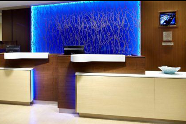 Front desk view inside Fairfield Wheeling Triadelphia at the Highlands.