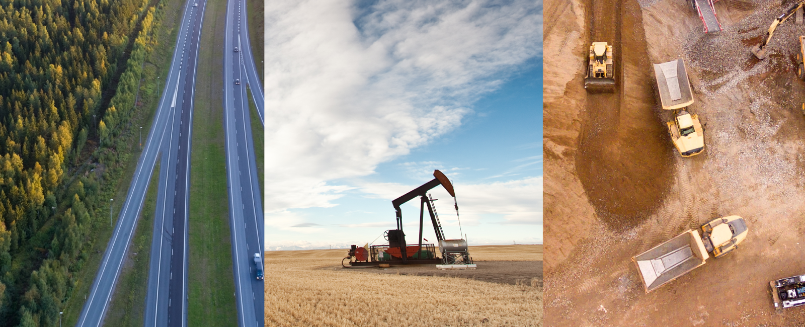 Overview of the oil and gas industry in the United States, showcasing drilling rigs and production facilities.