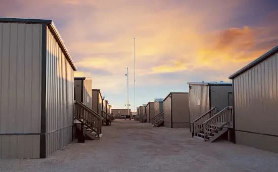 view of lodges on west lodge's odessa property in texas