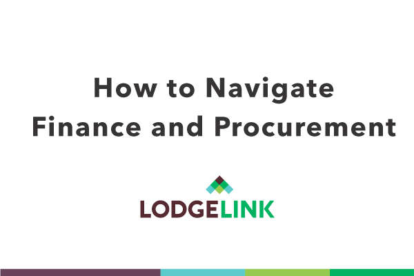 A white background with black text showing how to navigate finance and procurement