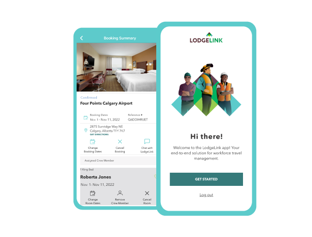 LodgeLink's mobile app