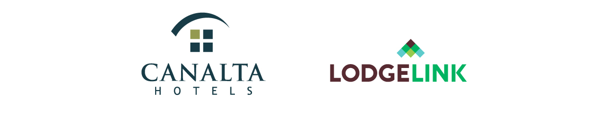 Canalta and LodgeLink's logos signifying the partnership. 