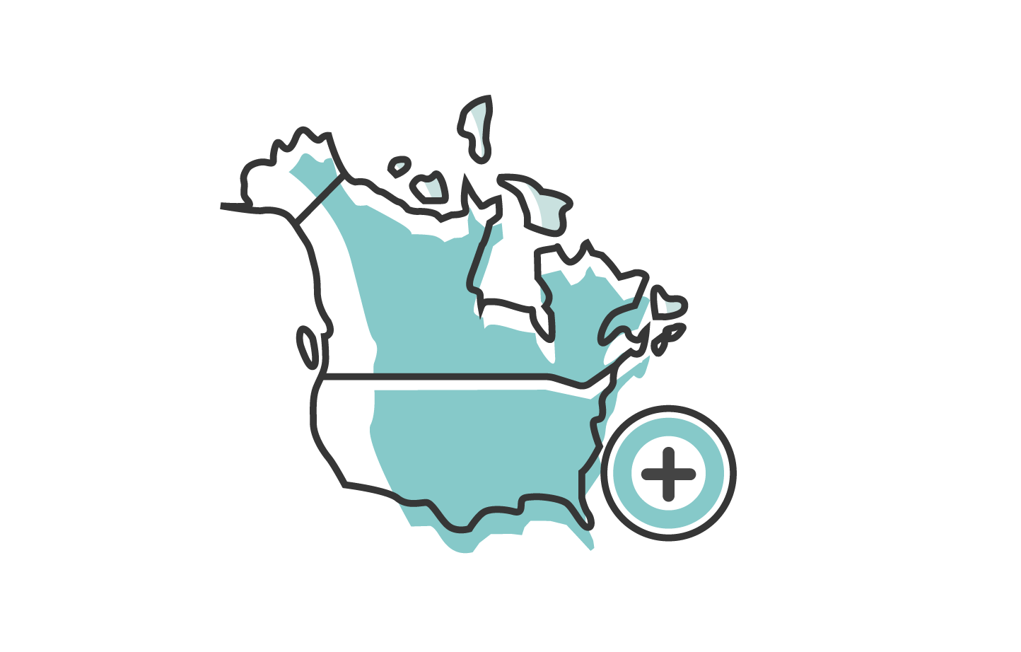 Map of North America