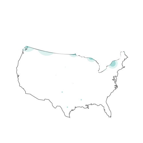 Map of the United States. 