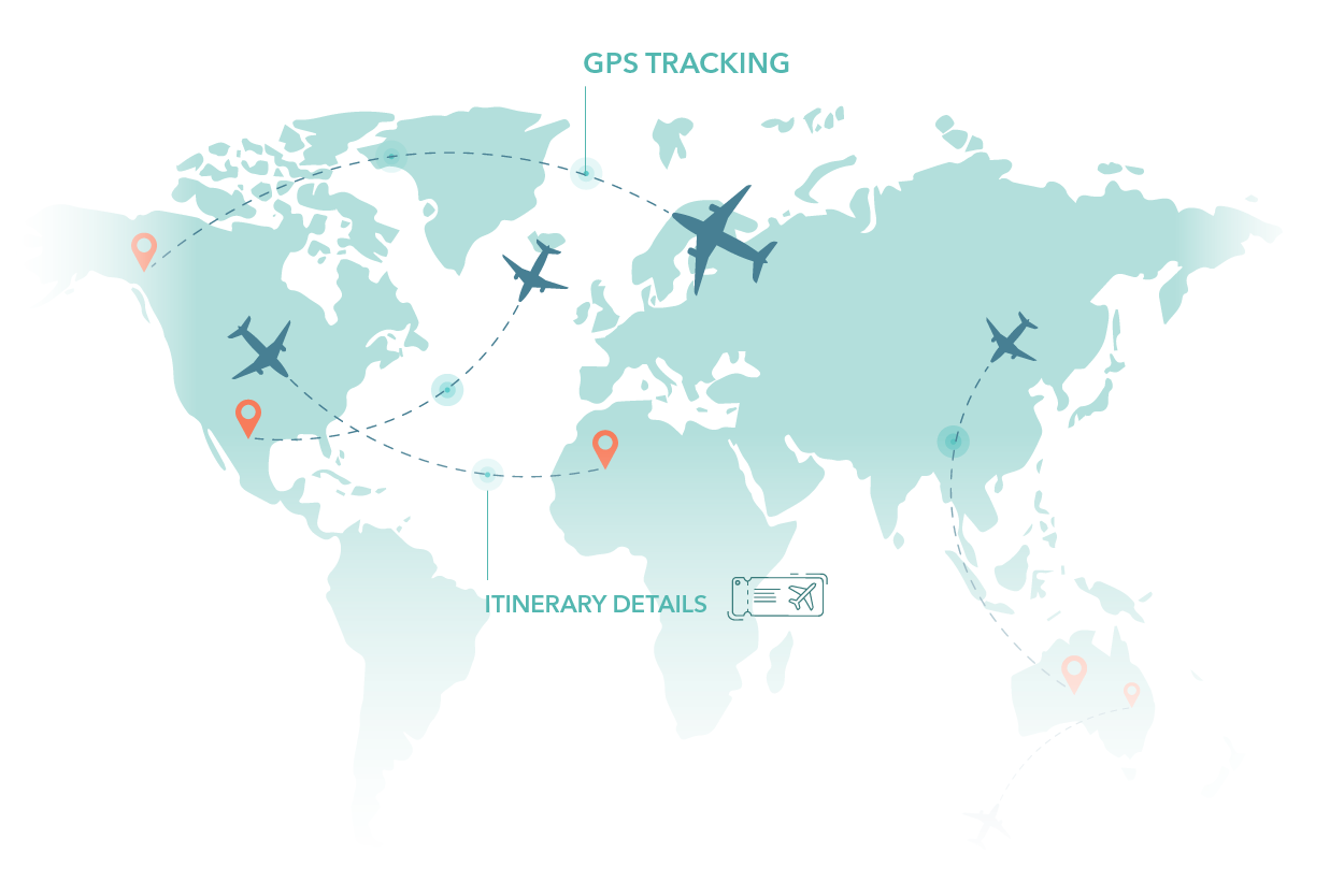 A map with planes.